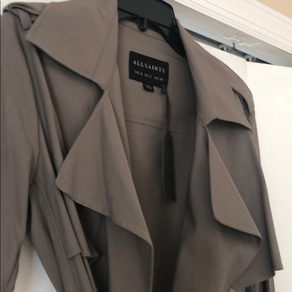 All Saints Kay Lightweight Mac Coat - Picture 5 of 5
